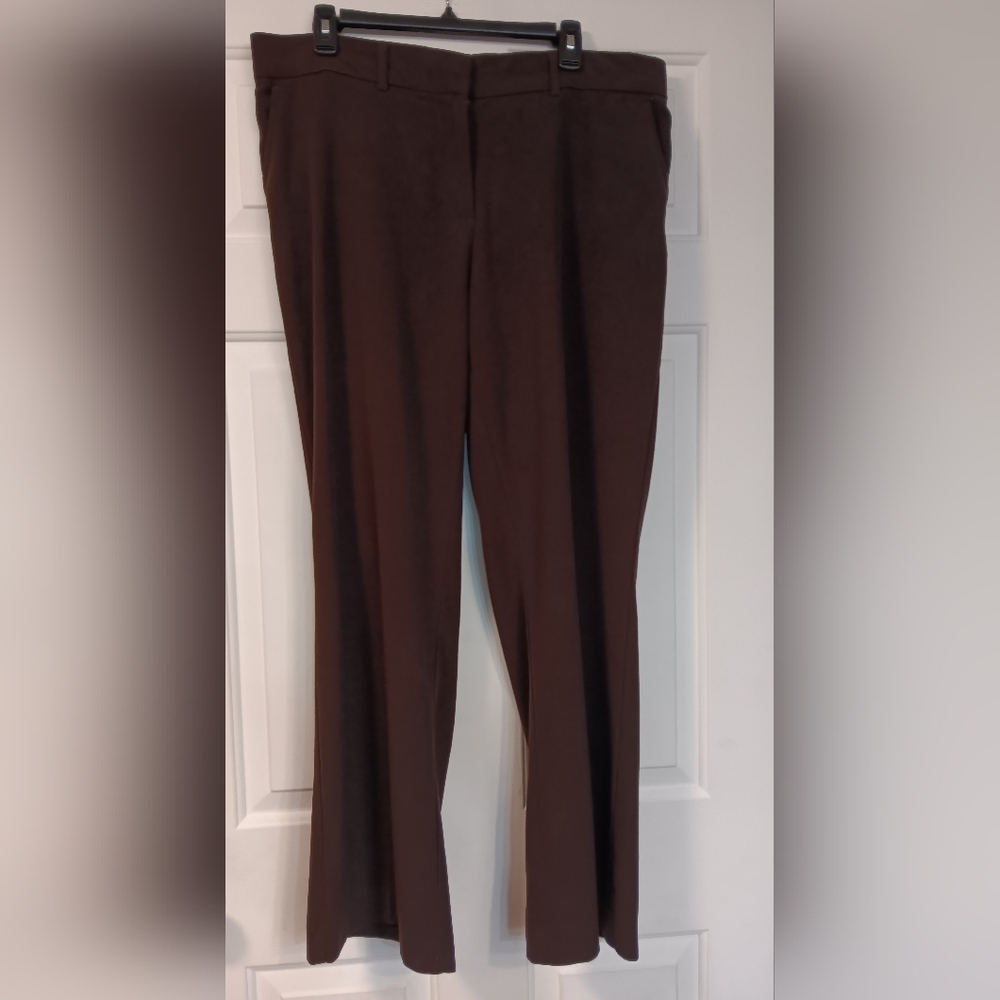 Kim Rogers brown dress pants casual slacks 14